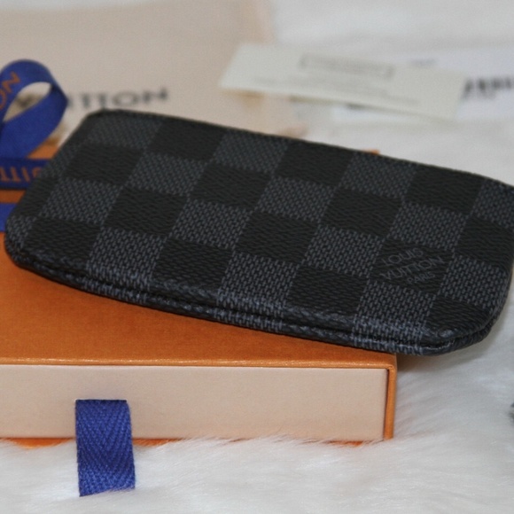 NWT LOUIS VUITTON Pochette Cles Key Pouch Black and Gray Damier Graphite - Picture 5 of 7